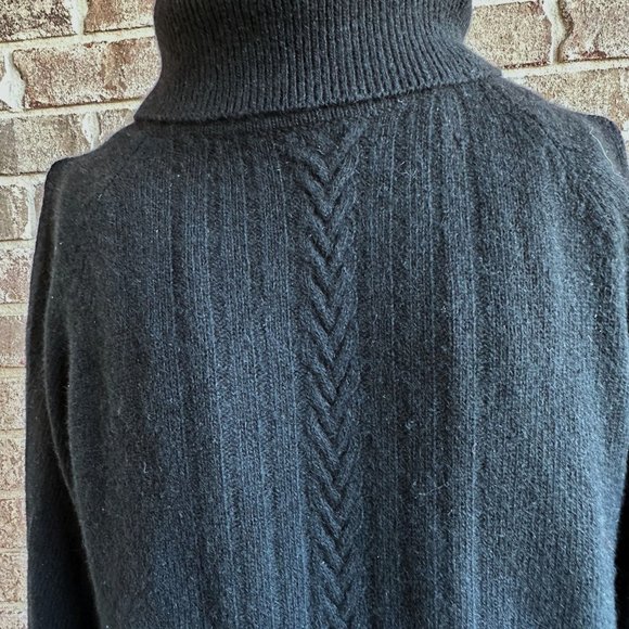 Vintage Grant Park Turtleneck Sweater LRG Black Lambswool Angora Knit Pu… - Picture 6 of 12